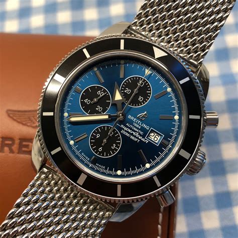 breitling superocean heritage chronograph blue|breitling superocean heritage 46 price.